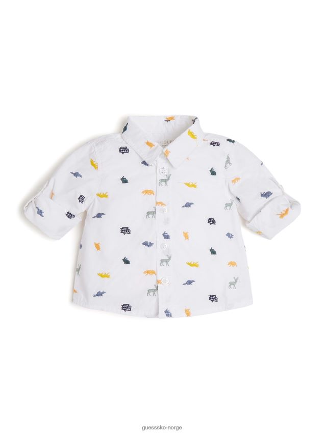 Guess woodsun multibrodert poplinskjorte (2-7) woodsun multi gutt F0LJ8011147