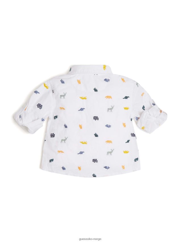 Guess woodsun multibrodert poplinskjorte (2-7) woodsun multi gutt F0LJ8011147