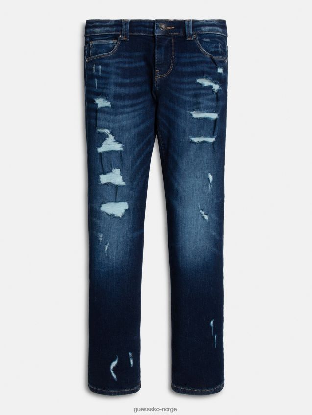 Guess blå denimbukse i slim fit blå gutt F0LJ802338