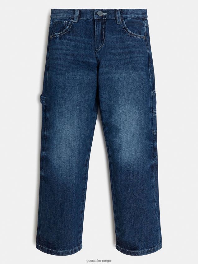 Guess glaced indigo wash carpenter jeans (7-14) glasert indigo vask gutt F0LJ8011198