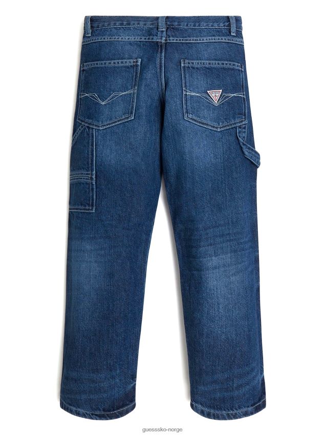 Guess glaced indigo wash carpenter jeans (7-14) glasert indigo vask gutt F0LJ8011198