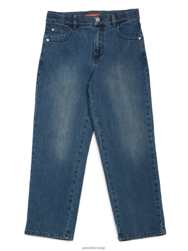Guess høy midje jeans med rette ben (7-16) mørk vask mørk vask gutt F0LJ809111