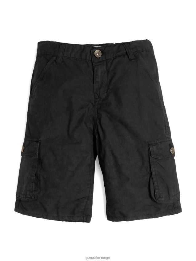 Guess jetsvarte cargo-shorts (7-14) kulsvart gutt F0LJ8011501