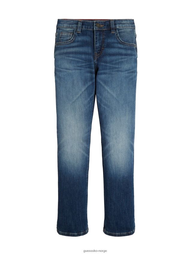 Guess øko denim slim jeans (7-14) amazonic vask amazonisk vask gutt F0LJ8011290