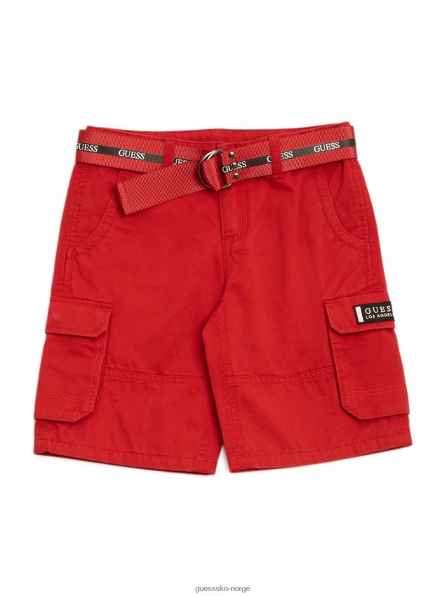 Guess rugby rød johnnie cargo shorts (7-18) rugby rød gutt F0LJ809027