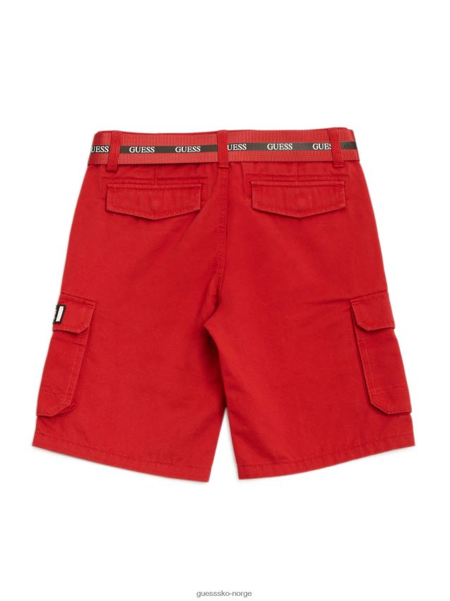 Guess rugby rød johnnie cargo shorts (7-18) rugby rød gutt F0LJ809027