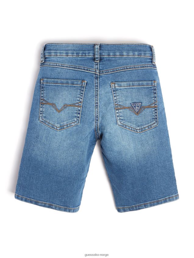 Guess stretch denim shorts (7-14) super knallblå vask super knallblå vask gutt F0LJ8011512