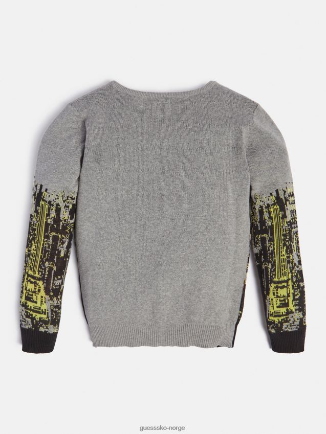 Guess all over print genser grå multi grå multi gutt F0LJ802243