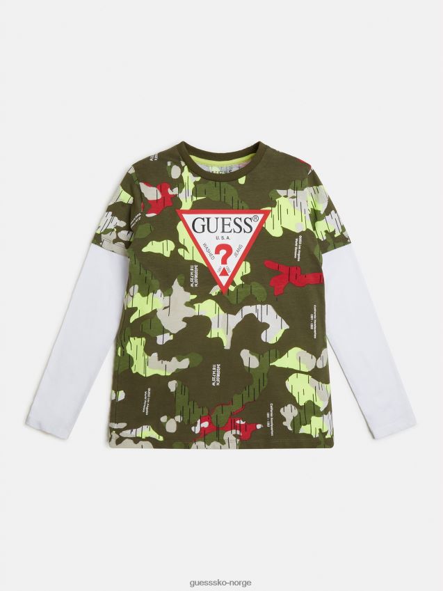 Guess all over print t-skjorte grønn multi grønn multi gutt F0LJ802176