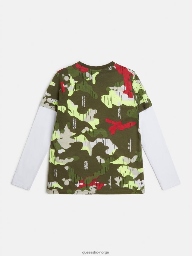 Guess all over print t-skjorte grønn multi grønn multi gutt F0LJ802176