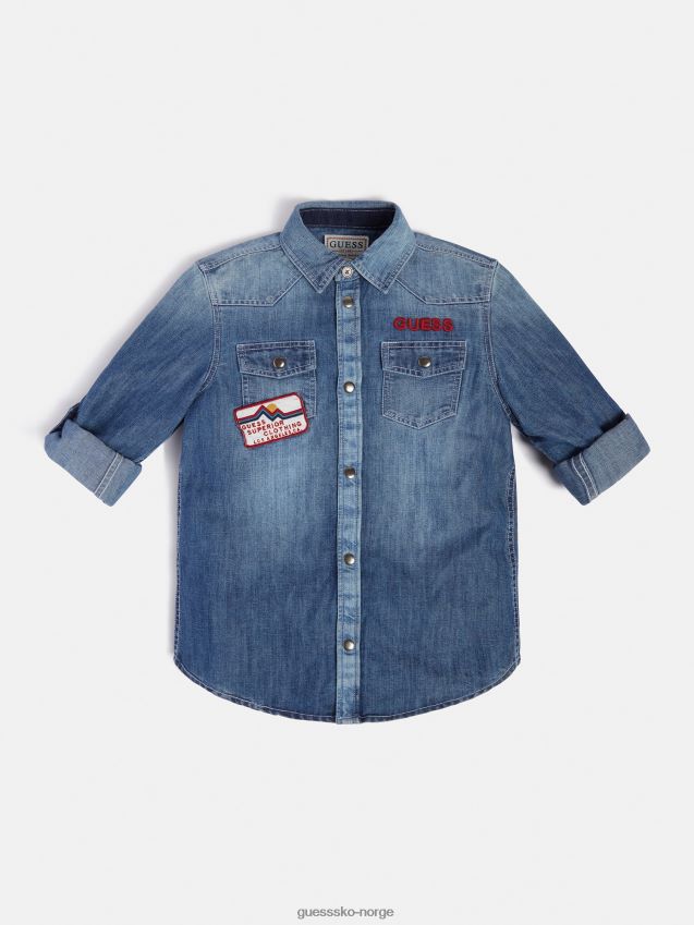 Guess blå denimskjorte blå gutt F0LJ801883