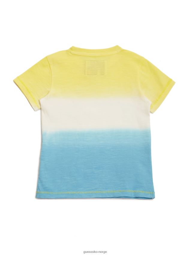 Guess blå/gul/hvit dyp dye dip-dye bear tee (7-16) blå/gul/hvit dyp fargestoff gutt F0LJ8011503