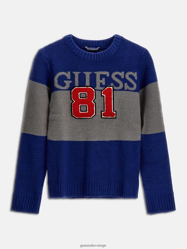 Guess blå logogenser foran blå gutt F0LJ801995