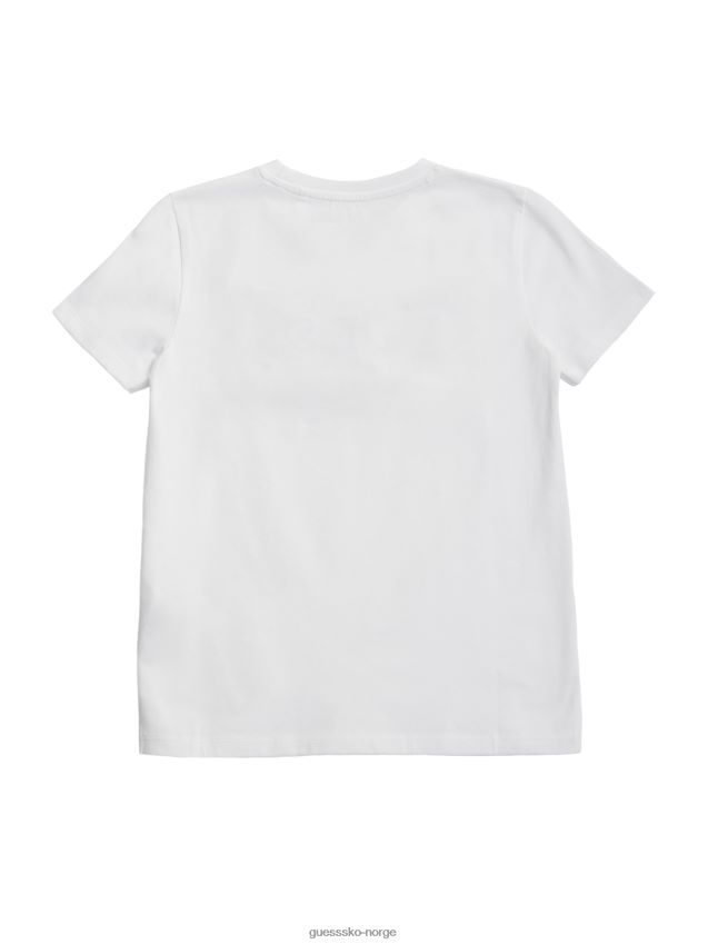 Guess colt preget logo-t-skjorte (7-16) ekte hvit ekte hvit gutt F0LJ808930