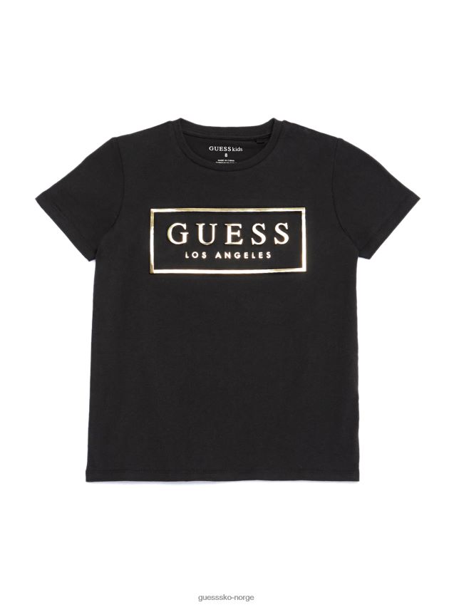 Guess colt preget logo-t-skjorte (7-16) kulsort kulsvart gutt F0LJ808914