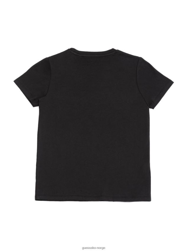 Guess colt preget logo-t-skjorte (7-16) kulsort kulsvart gutt F0LJ808914