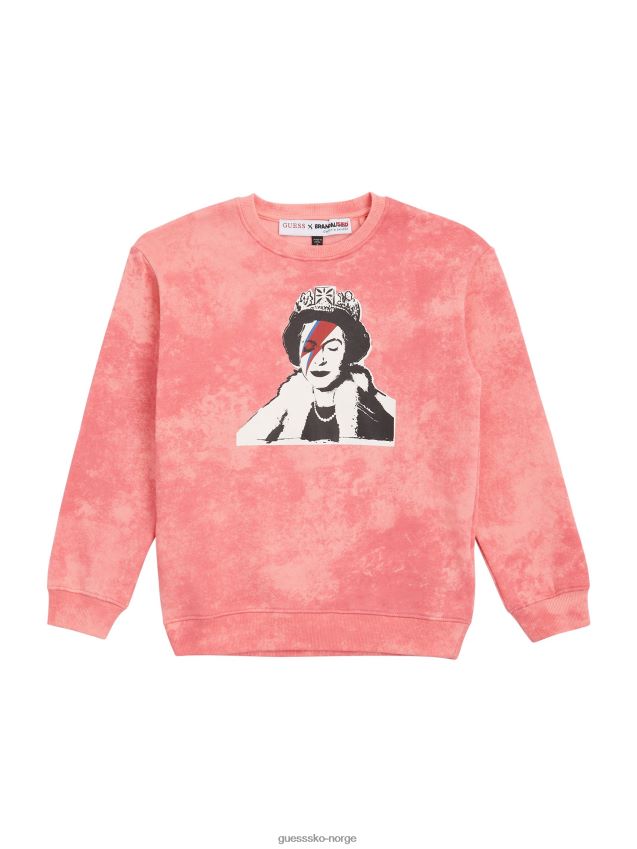 Guess dronning sweatshirt (barn 7-16) slate rose multi skiferrose multi gutt F0LJ8011511
