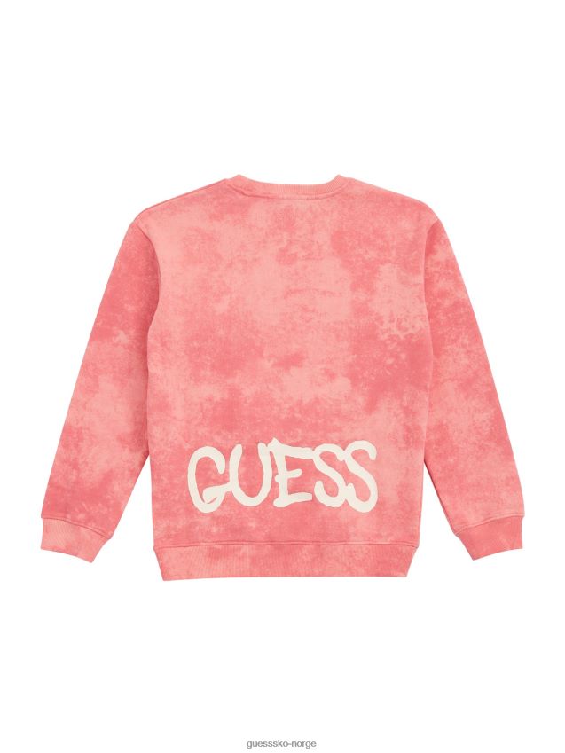 Guess dronning sweatshirt (barn 7-16) slate rose multi skiferrose multi gutt F0LJ8011511