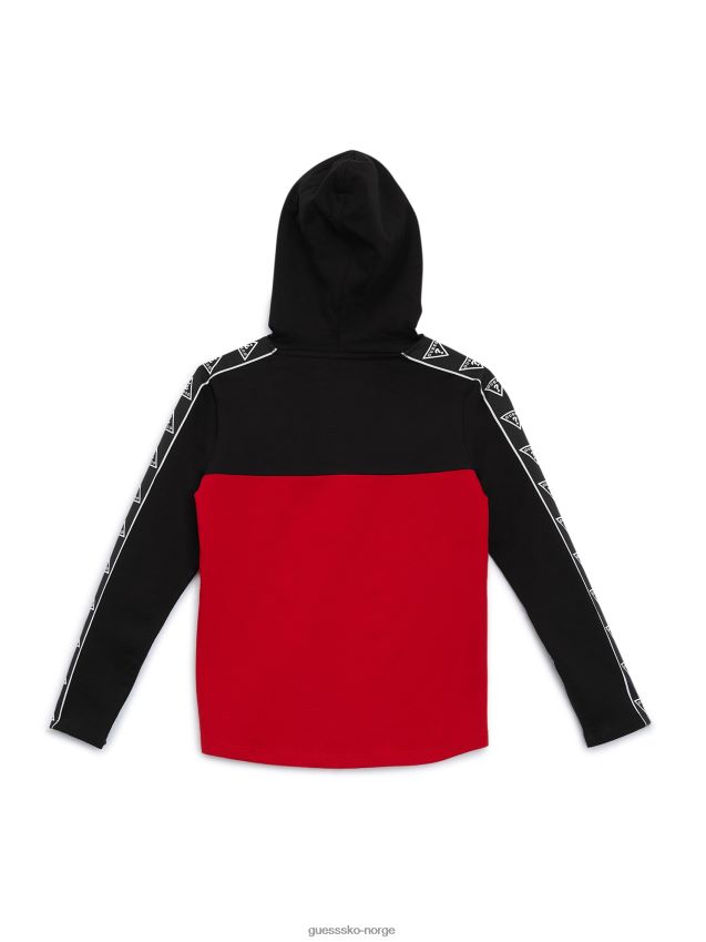 Guess eco rudy hettegenser med logotape (7-16) rugbyrød rugby rød gutt F0LJ808863