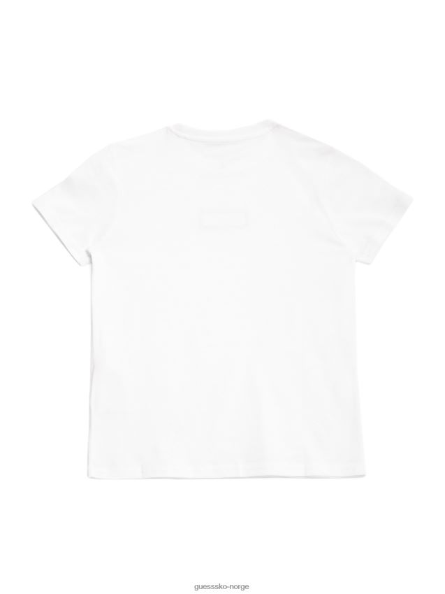 Guess ekte hvit hank-t-skjorte (7-16) ekte hvit gutt F0LJ809076