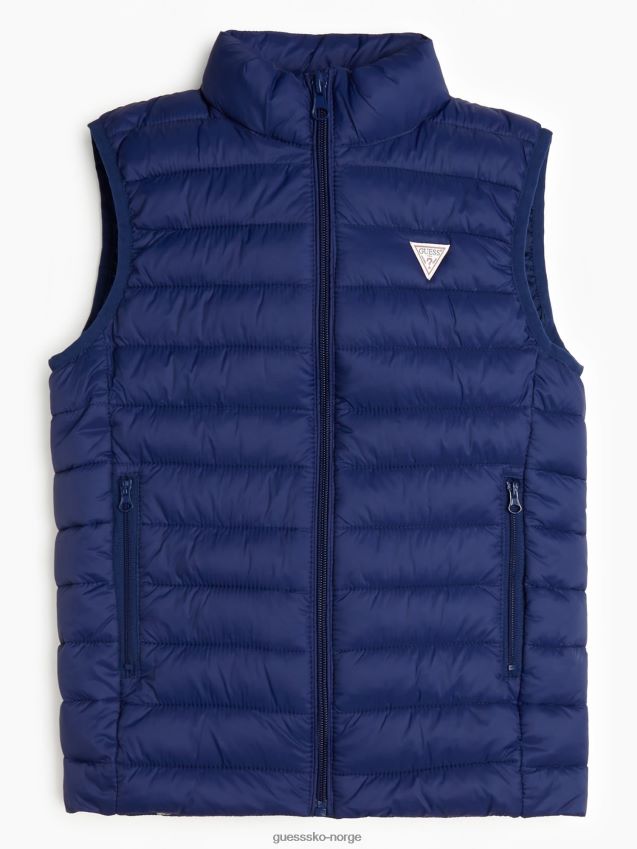 Guess ermeløs vattert jakke blå blå gutt F0LJ802436