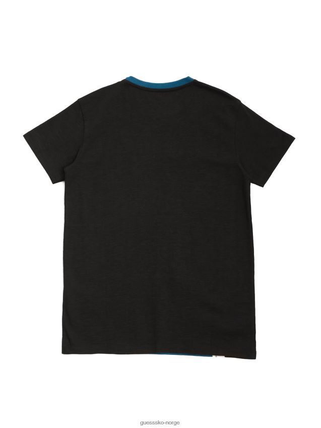 Guess fantasy petrol fargeblokk logo-t-skjorte (7-12) fantasi bensin gutt F0LJ8011656