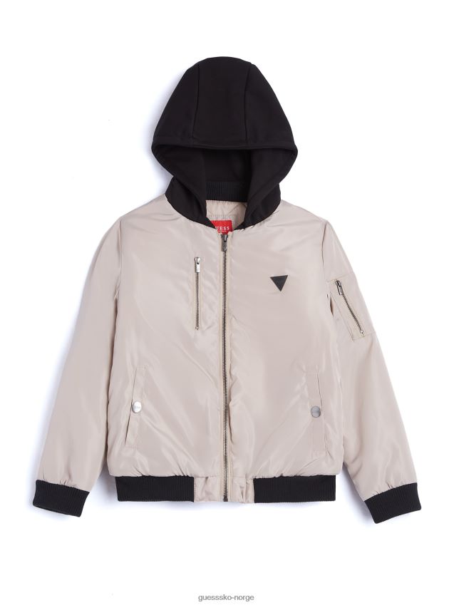 Guess fløyel taupe Maverick flight jakke (7-16) fløyel taupe gutt F0LJ808883