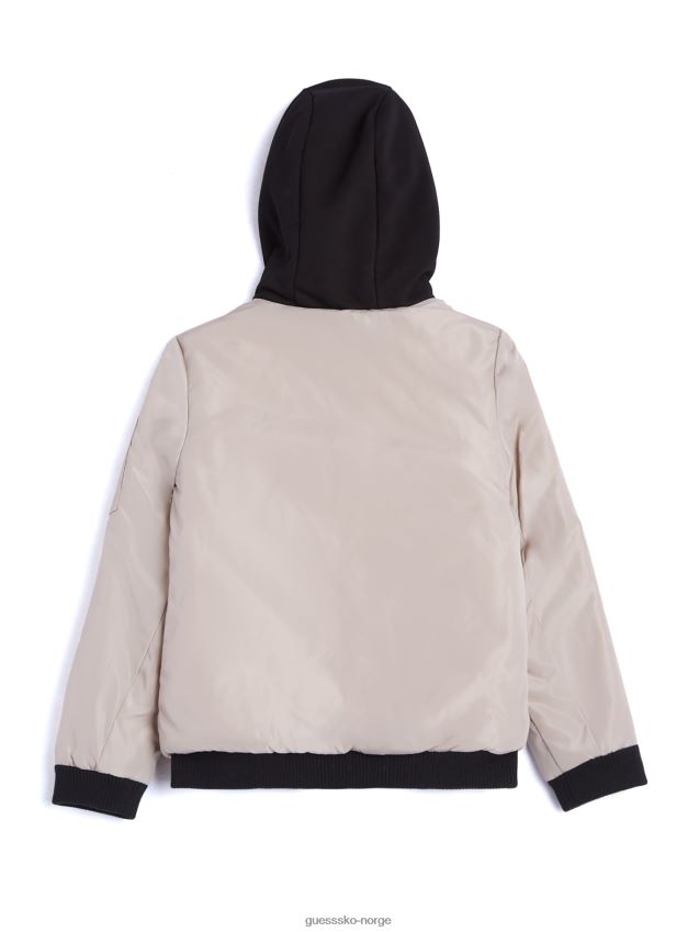 Guess fløyel taupe Maverick flight jakke (7-16) fløyel taupe gutt F0LJ808883