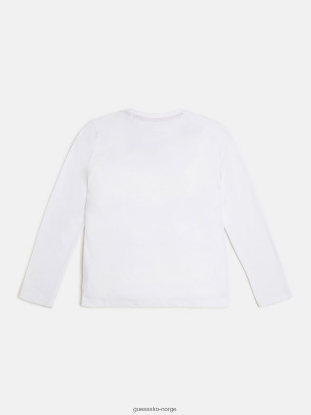 Guess foran logo t-skjorte hvit mote ny trend hvit gutt F0LJ802164