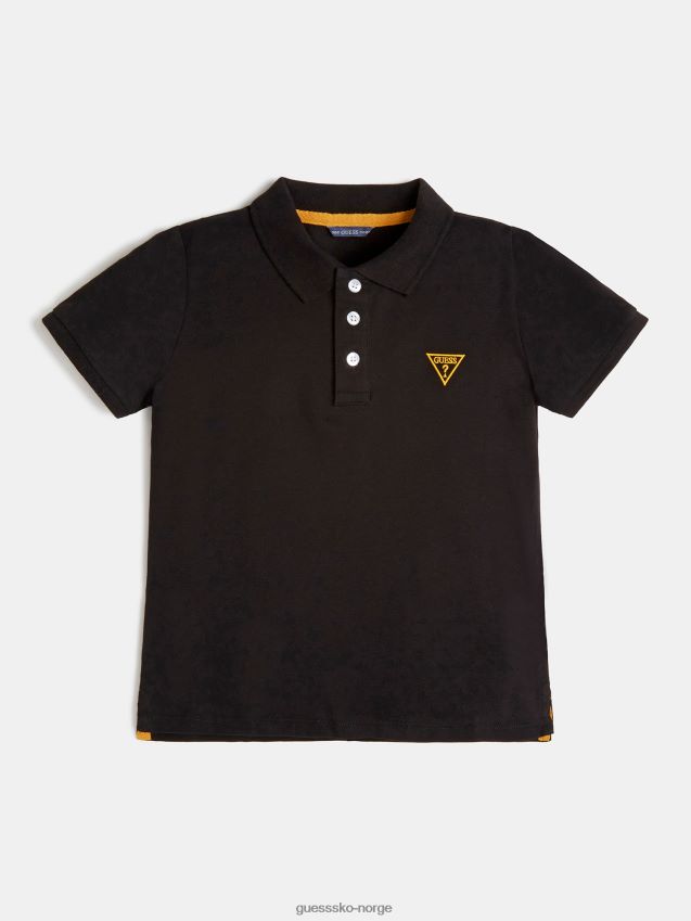 Guess front logo polo svart svart gutt F0LJ802485