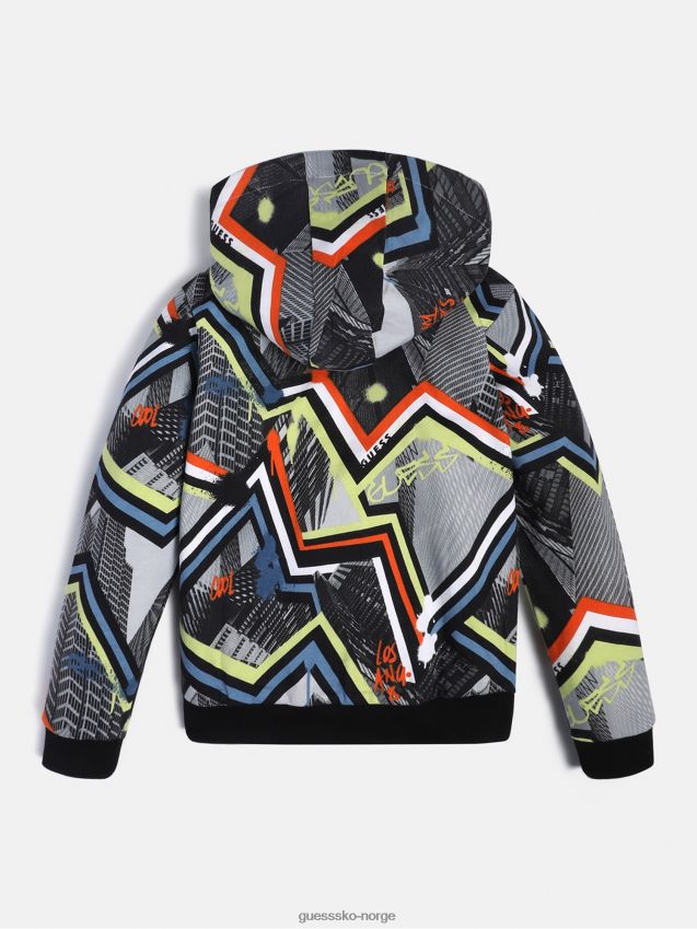 Guess grå genser med multi all over print grå multi gutt F0LJ802257