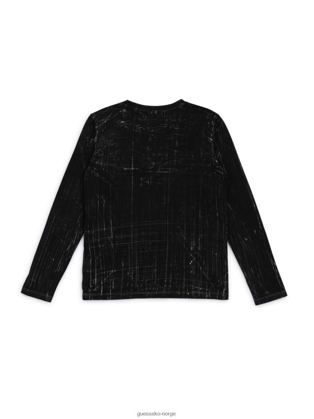 Guess henley tee (7-16) hvit/svart slubby hvit/svart slubby gutt F0LJ8011168