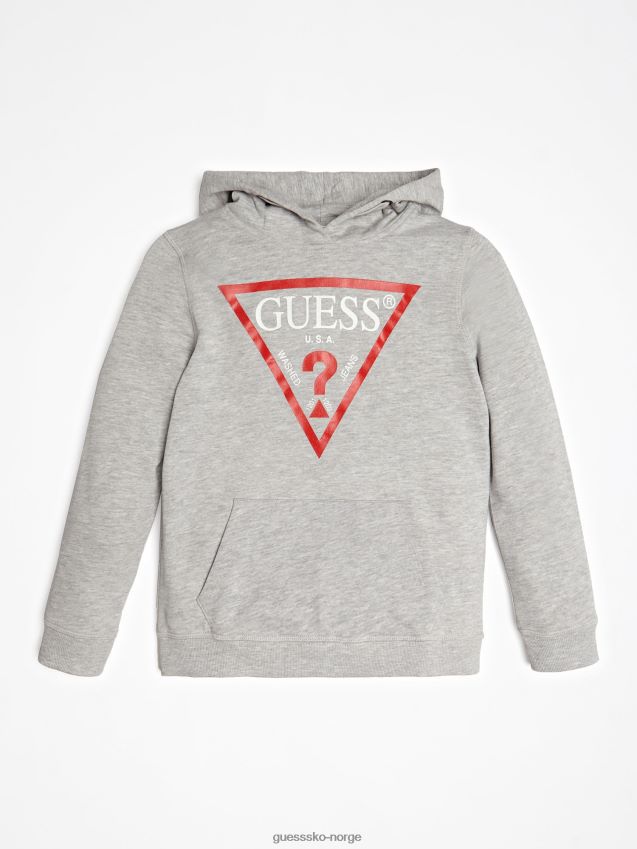 Guess hettegenser med grå trekantlogo grå gutt F0LJ802455