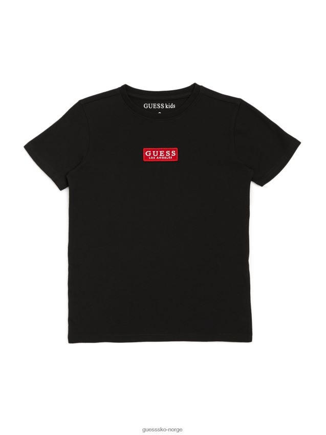 Guess hugo logo-t-skjorte (7-16) kulsort kulsvart gutt F0LJ809032