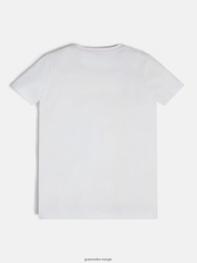 Guess hvit front logo t-skjorte ny trend hvit gutt F0LJ802483
