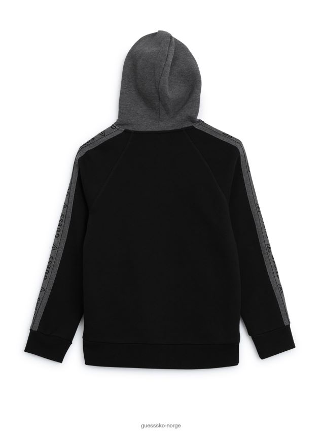 Guess jet black trent hettegenser med glidelås (7-16) kulsvart gutt F0LJ808916