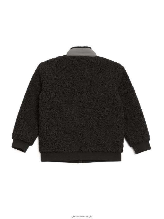 Guess jet black tyson fuzzy jakke (7-16) kulsvart gutt F0LJ808940