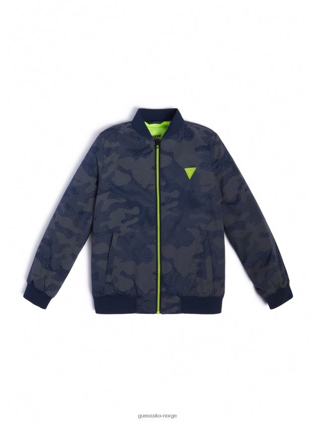 Guess kamuflasjejakke med kamuflasje med reflekterende glidelås (4-16) reflekterende kamutrykk gutt F0LJ8011229