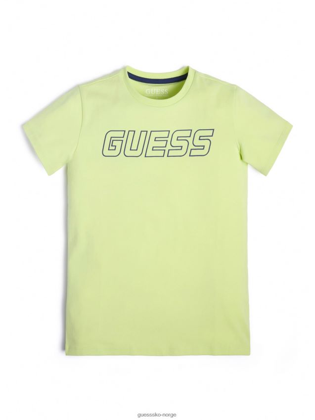 Guess øko-logo-t-skjorte (4-16) advarsel gul forsiktig gul gutt F0LJ8011315