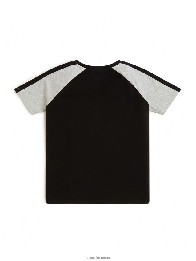 Guess kulsort øko fargeblokkert logo-t-skjorte (4-14) kulsvart gutt F0LJ8011598