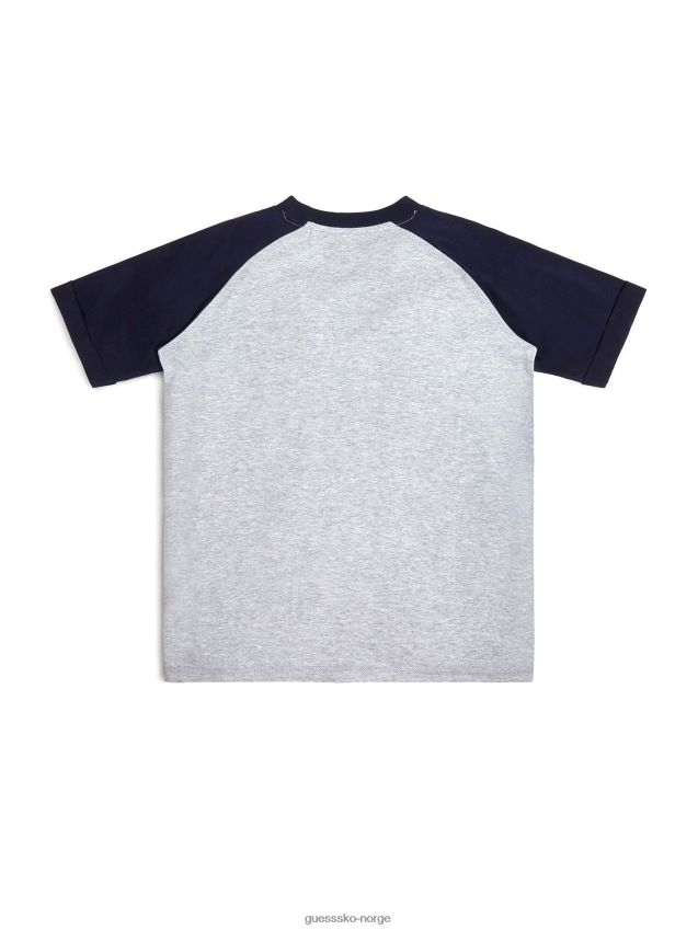 Guess lett steinlyng raglan-t-skjorte (7-14) lys steinlyng gutt F0LJ8011370
