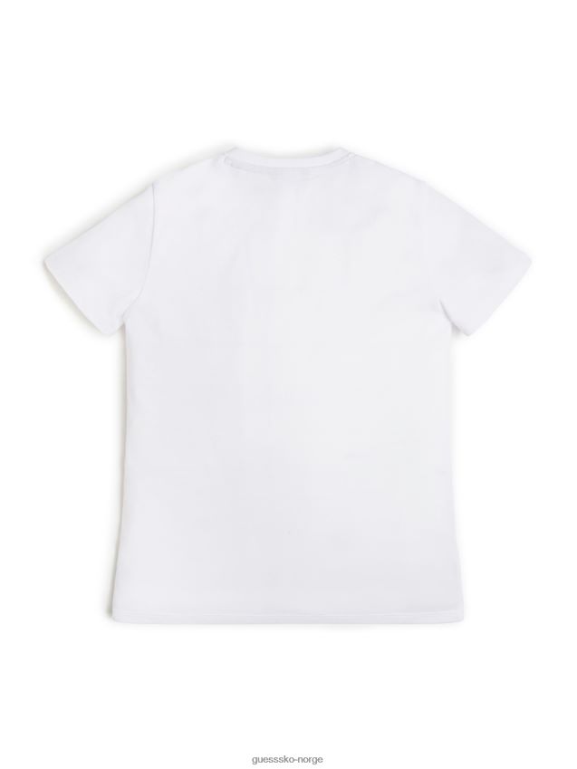 Guess logo emblem lomme t-skjorte (7-14) ren hvit Ren hvit gutt F0LJ8011458