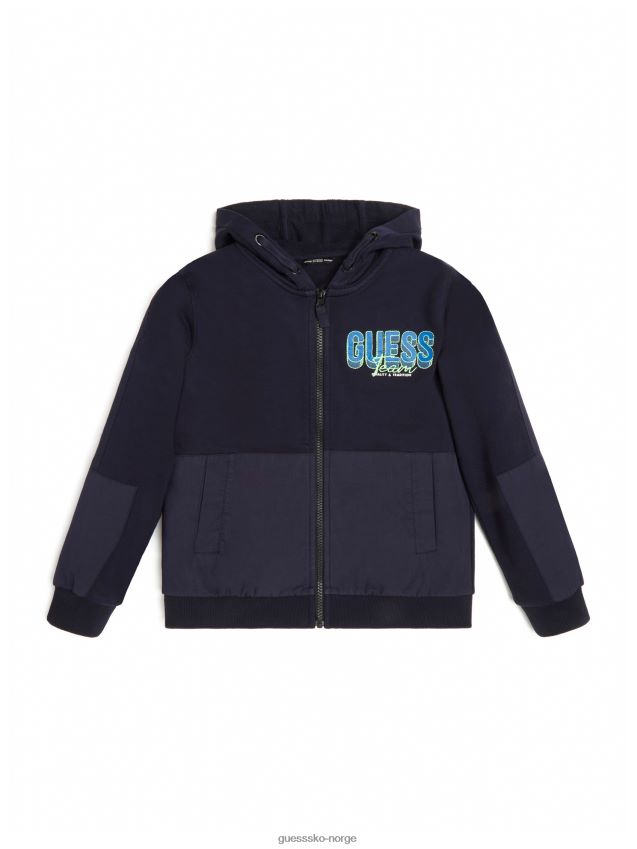 Guess logo hettegenser med glidelås (7-16) bleu lgant bleu lgant gutt F0LJ8011563