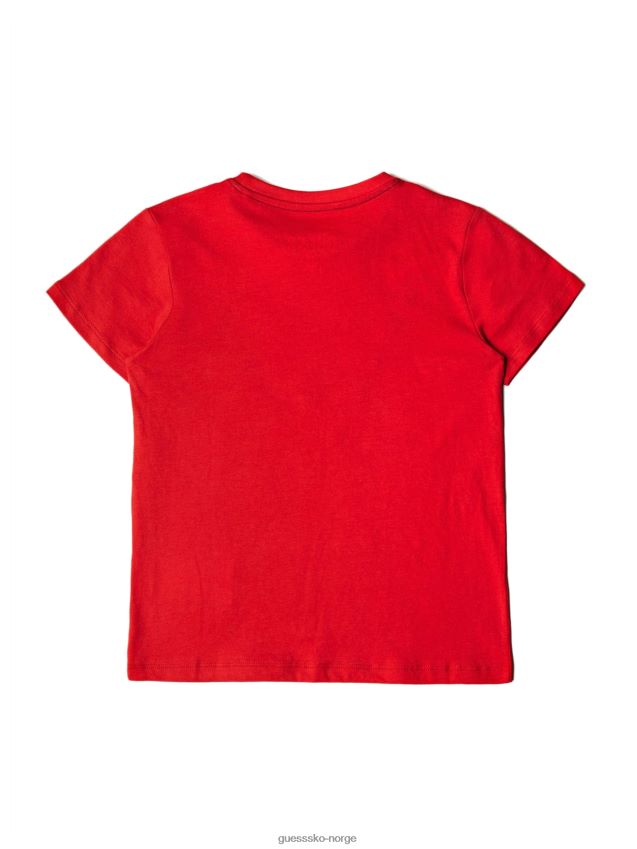 Guess logo-t-skjorte for barn (7-14) rødglødende rødglødende gutt F0LJ8011515