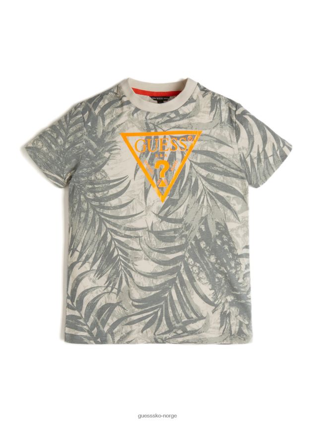 Guess logo-t-skjorte med uskarpt håndflatetrykk (7-12) uskarpt håndflatetrykk gutt F0LJ8011638