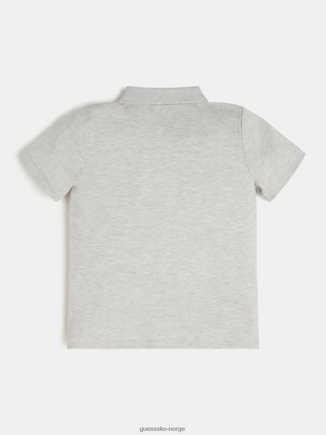 Guess lys grå piquet kortermet polo lysegrå gutt F0LJ802327