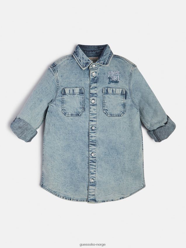 Guess lyseblå denimskjorte lyse blå gutt F0LJ802520