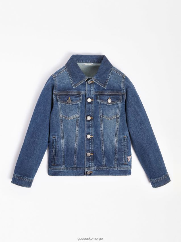 Guess normal passform denim jakke blå blå gutt F0LJ802512