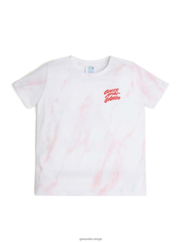 Guess originals x j balvin marmor tee (barn 8-14) ren hvit multi gutt F0LJ8011376