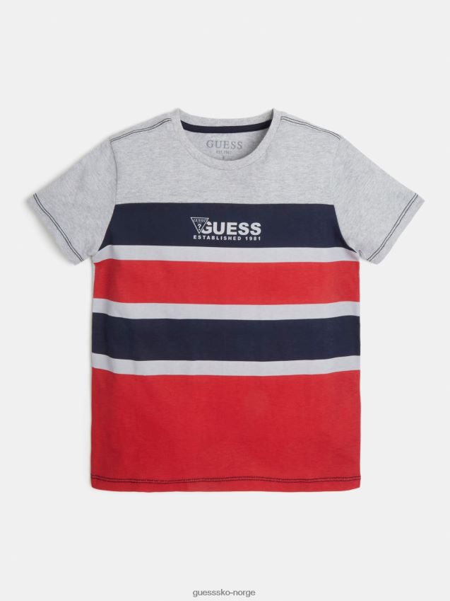 Guess rød t-skjorte med logo foran rød gutt F0LJ801754